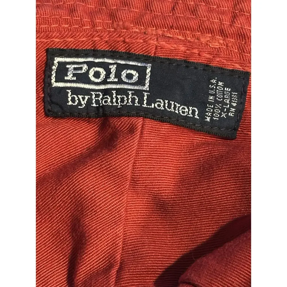 Polo Ralph Lauren Bucket Hat Red XLarge Cotton Pony Logo Outdoors Classic Casual